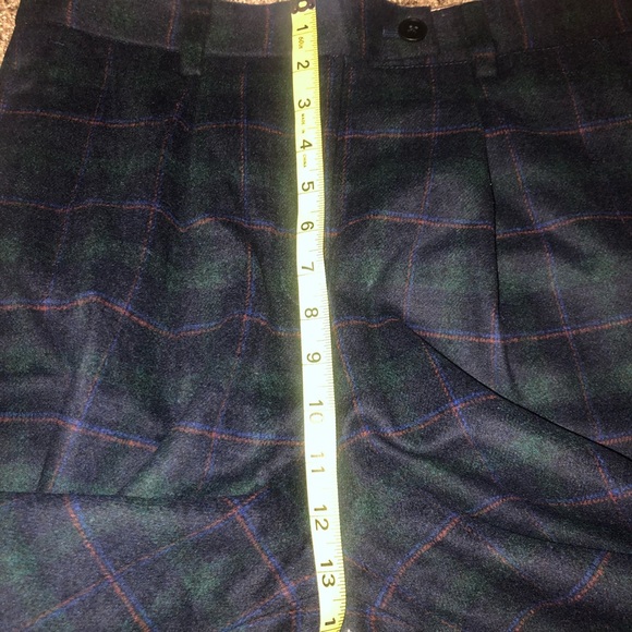 NWT! Trendy Trousers Navy, Hunter, Tan Plaid Style - Picture 8 of 10